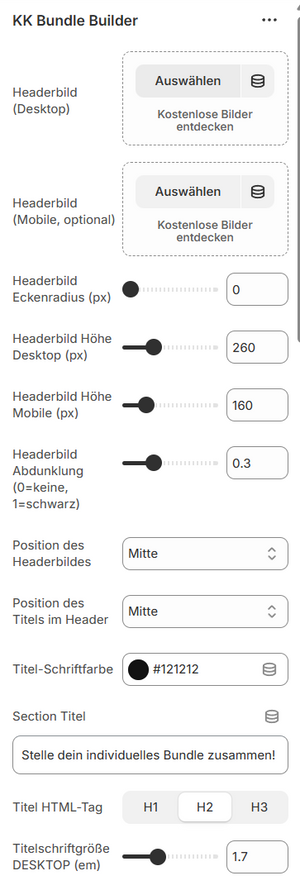 Shopify Bundle Section